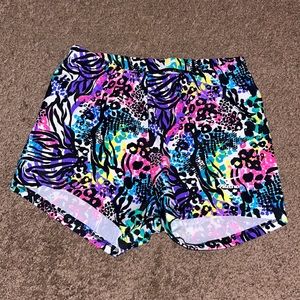 Multi colored, Animal print Mizuno spandex.